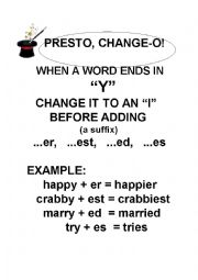 English Worksheet: PRESTO CHANGE-O!