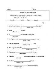 English Worksheet: Presto CHANGE-O2