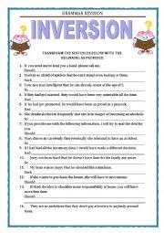 GRAMMAR revision - INVERSION