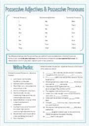 Possessives - Adjectives and Pronouns