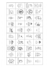 English Worksheet: Classroom Language BINGO