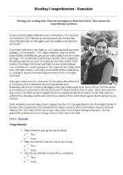 English Worksheet: Rosa Park