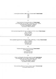 English Worksheet: Martin Luther King Jr Quiz MLK 