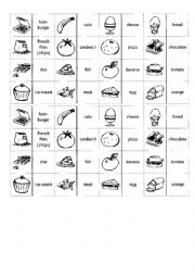 English Worksheet: food dominoes