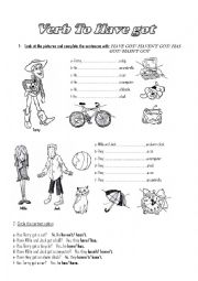 English Worksheet: Verb To Have got