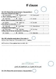 English Worksheet: if clause