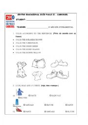English Worksheet: english class