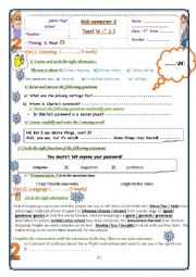 English Worksheet: 9th mid semester2 test 1