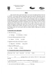 English Worksheet: Dance ( reading) 