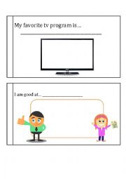 English Worksheet: All About me (Part 3)