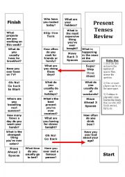 Present Tenses Board Game