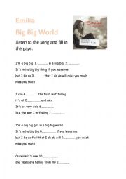 English Worksheet: Emilia Big Big World