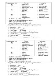 English Worksheet: time expressions 