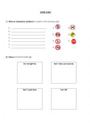 English Worksheet: imperative mood