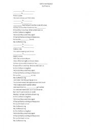 English Worksheet: Parts of the body song California King bed