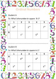 Ordinal Numbers (1st - 10th)