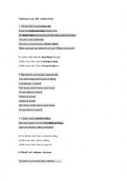 English Worksheet: song