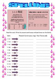 English Worksheet: Suffixes - doubling final consonants