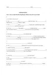 Test - Present Perfect vs Past simple