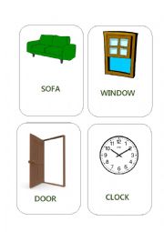 English Worksheet: House Furniture Flashcards