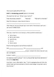 PET (Preliminary English Test) Basics Worksheet 