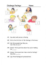 English Worksheet: Feelings