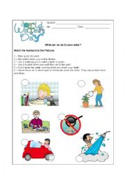 English Worksheet: World Water Day - Match Activity