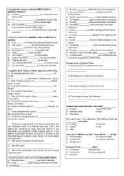 English Worksheet: MIxed Grammar Exercises