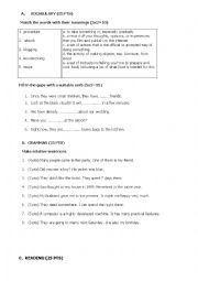 general revision test 1: present perfect-simple past, relative clauses, 