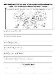 English Worksheet: Question Words