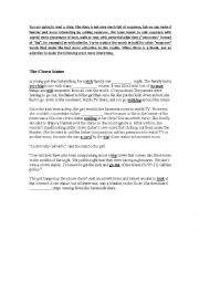 English Worksheet: ADD SUSPENSE TO THIS STORY