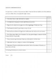 English Worksheet: READING COMPREHENSION TEST B1