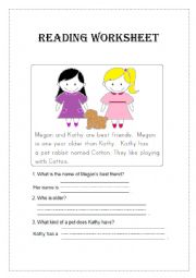 English Worksheet: Reading worksheet