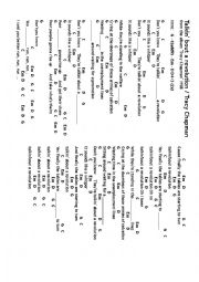 English Worksheet: Talking about a revolution song gap text