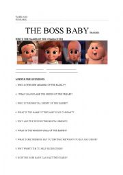 English Worksheet: THE BABY BOSS TRAILER