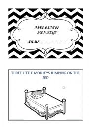 FIVE LITTLE MONKEYS MINI BOOK