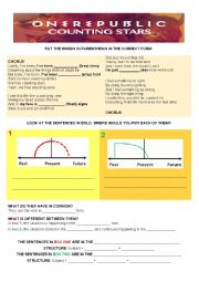 English Worksheet: COUNTING STARS - INDUCTIVE GRAMMAR WITH ANSWER KEY