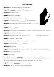 English Worksheet: PAST CONTINUOUS