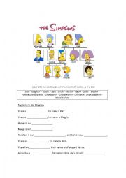 English Worksheet: Family members