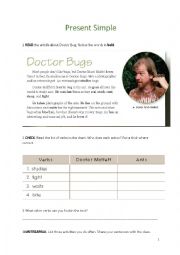 English Worksheet: The Present Simple Tense