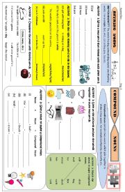 rhyming words and compound nouns