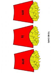 English Worksheet: TO BE CHIPS - sorting activity