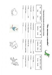 English Worksheet: The enormous crocodile (Roald Dahl) - animal descriptions