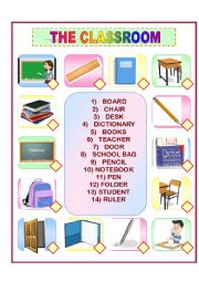 English Worksheet: THECLASSROOM