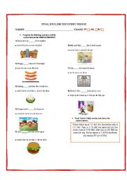 English Worksheet: ENGLISH TEST SIMPLE PRESENT