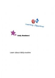 English Worksheet: daily routine