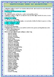 Participles used as adjectives