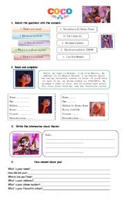 English Worksheet: Personal information-