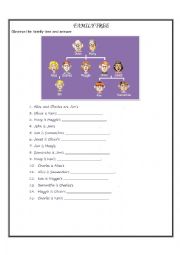 English Worksheet: Family tree