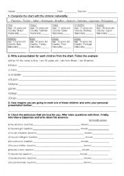 English Worksheet: Introduce yourself